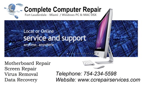 Downtown Computer Services and Repair In Fort Lauderdaler for Mac and PC